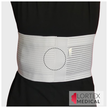 Ceinture elastique de maintien abdominal pour hernie ombilicale